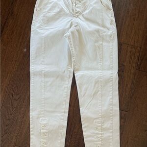 Sundance Cream Trousers with Button Detail